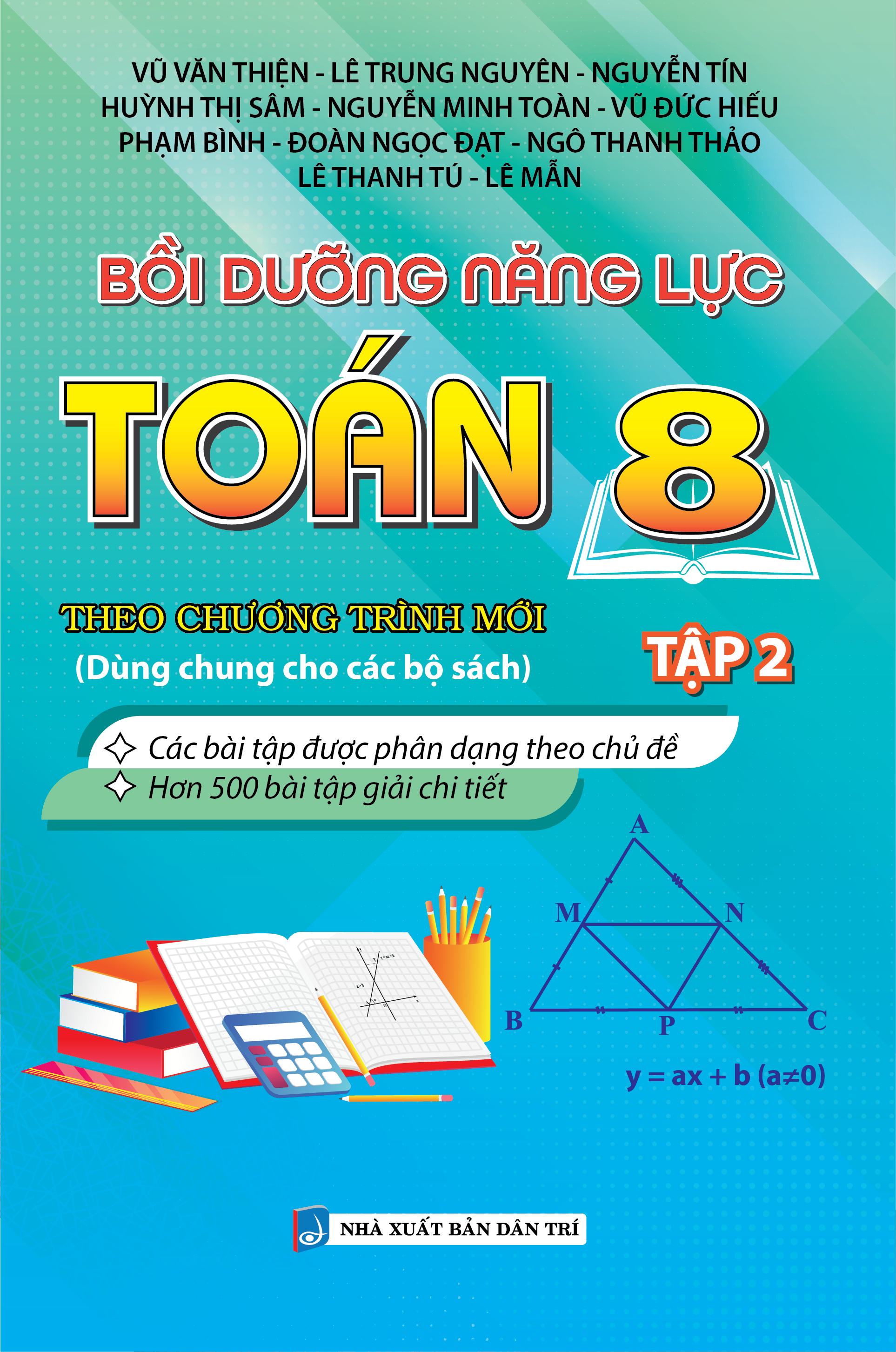 Bìa trước BỒI DƯỠNG NĂNG LỰC TOÁN 8 TẬP 2 (Biên soạn theo chương trình mới)