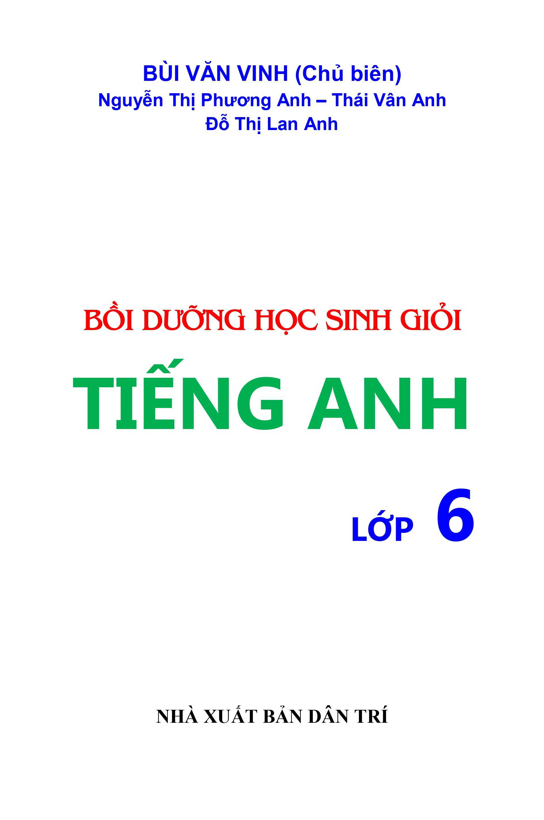 Bìa sau Bồi dưỡng học sinh giỏi tiếng anh lớp 6 (sách màu)