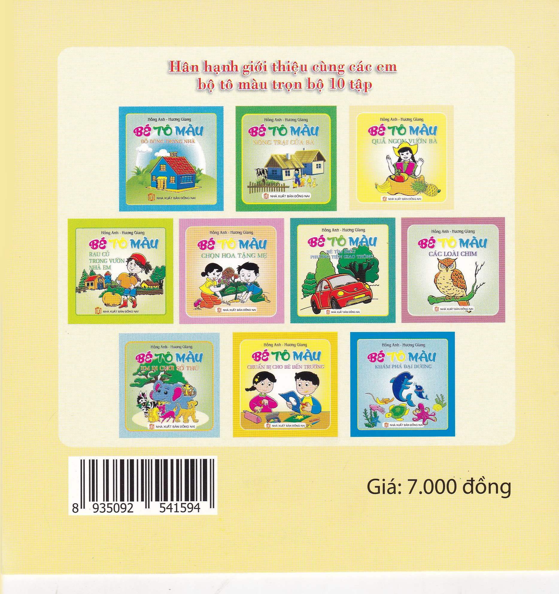 Bìa sau Bé Tô Màu Quả Ngon Vườn Bà