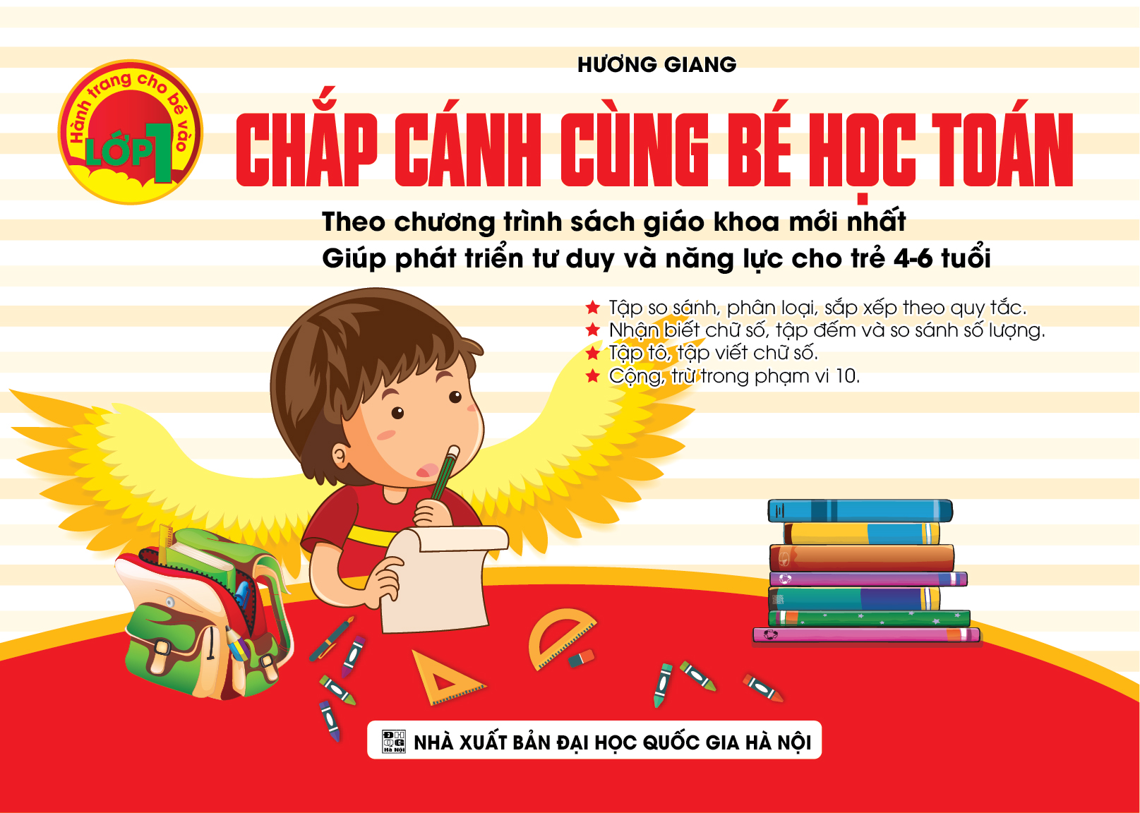 Bìa trước CHĂP CÁNH CÙNG BÉ HỌC TOÁN