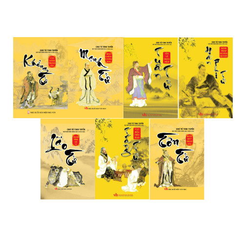 Bìa trước Chư Tử Tinh Tuyển - Khổng tử, Lão Tử, Tuân Tử, Trang Tử, Hàn Phi Tử, Tôn Tử, Mạnh Tử (7 cuốn)
