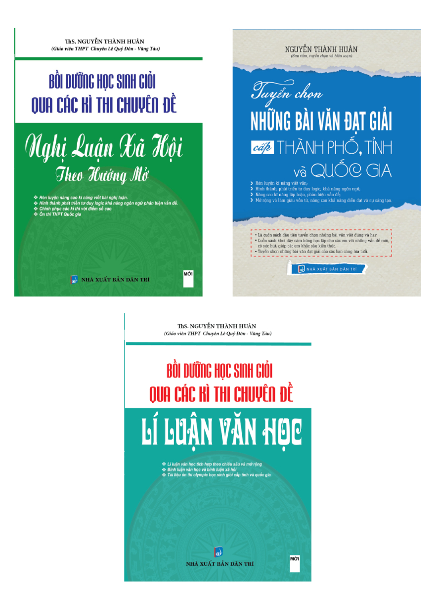 Bìa trước COMBO TUYỂN CHỌN NHỮNG BÀI VĂN ĐẠT GIẢI CẤP THÀNH PHỐ, TỈNH VÀ QUỐC GIA + BỒI DƯỠNG HỌC SINH GIỎI QUA CÁC KÌ THI (BỘ 3 CUỐN)