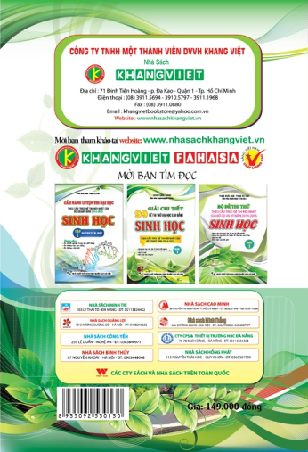 Bìa sau Cẩm Nang Luyện Thi Đại Học Sinh Học Tập 2 - Tiến hóa và sinh thái học