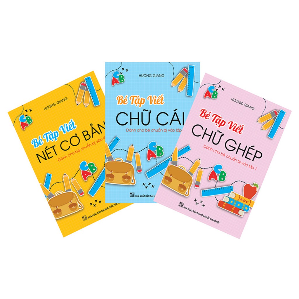 Bìa trước Combo 3 Quyển Bé Tập Viết (Dành Cho Bé Chuẩn Bị Vào Lớp 1)