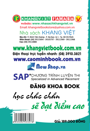 Bìa sau Công phá đề thi THPT quốc gia Sinh Học