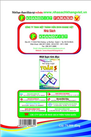 Bìa sau Vở Bài Tập Toán Lớp 5 - Cơ Bản Và Nâng Cao -Tập 1