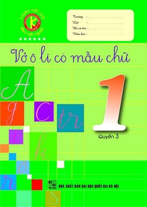 Bìa trước Vở ô li có mẫu chữ 1 Quyển 3
