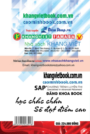 Bìa sau Bộ đề thi thử Sinh Học