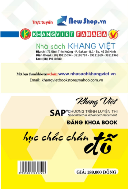 Bìa sau Đột Phá Đỉnh Cao Kỹ Thuật Mới Giải Nhanh Bài Tập Hóa Học Tập III- Hữu Cơ