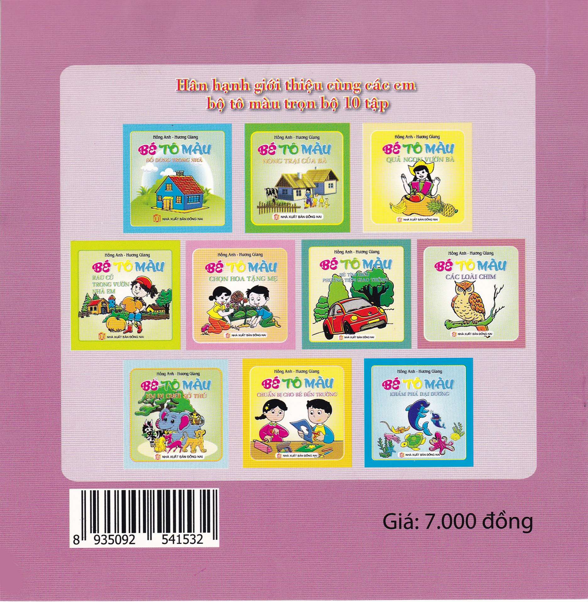 Bìa sau Bé Tô Màu Các Loài Chim